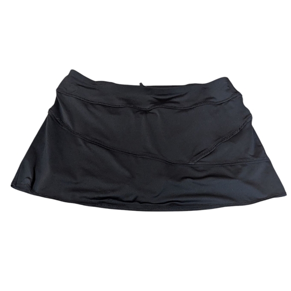 Athleta Skort Black Built in Shorts XL Tennis Pickleball Golf Preppy Athletic - Picture 1 of 7